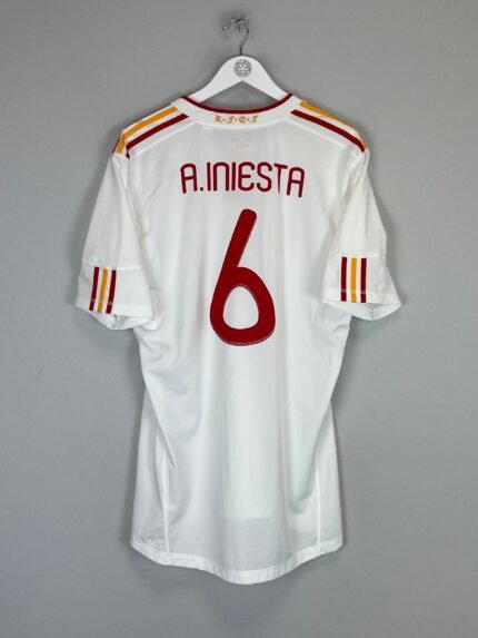 2011 SPAIN A.INIESTA #6 AWAY SHIRT (XL) ADIDAS