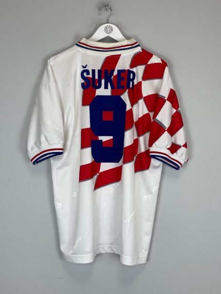 1998/00 CROATIA SUKER #9 HOME SHIRT (XL) LOTTO