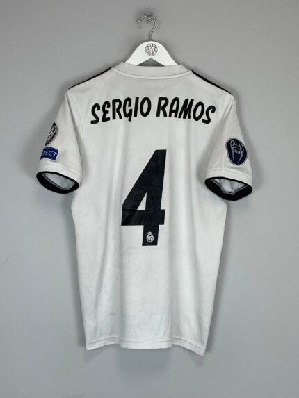 2018/19 REAL MADRID SERGIO RAMOS #4 HOME SHIRT (M) ADIDAS